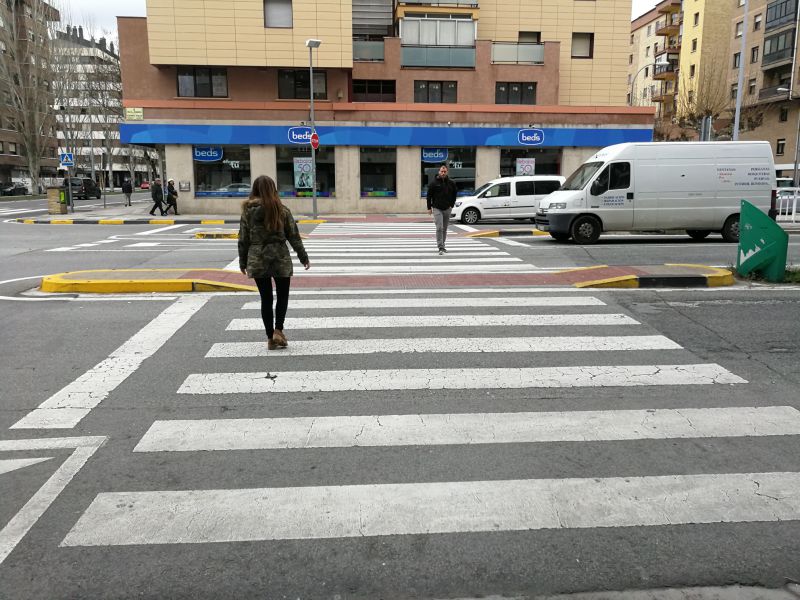 Más de un centenar de mejoras de seguridad peatonal en Pamplona en 2017