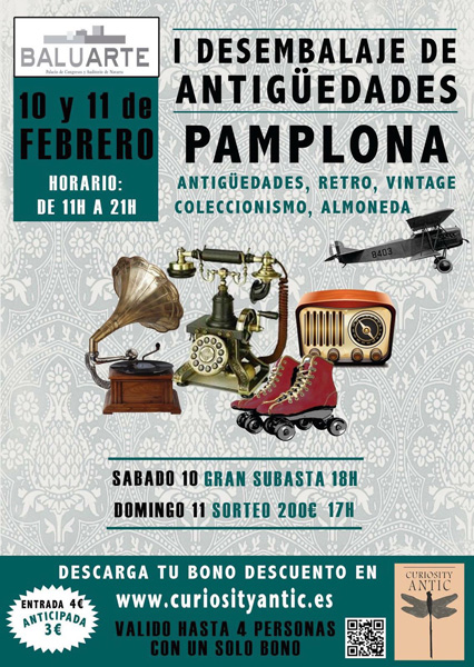 AGENDA: 10 y 11 de febrero, en Baluarte, I Desembalaje de Antigüedades de Pamplona