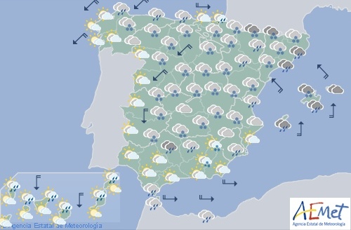 Hoy en España, lluvias en el Cantábrico, Aragón y Cataluña, y nevadas en amplias zonas