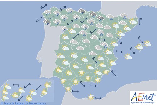 Hoy en España, suben las temperaturas en la Península y en Baleares