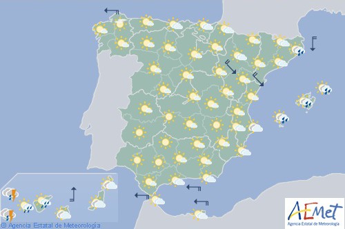 Hoy en España, temperaturas mínimas muy bajas en amplias zonas interior peninsular