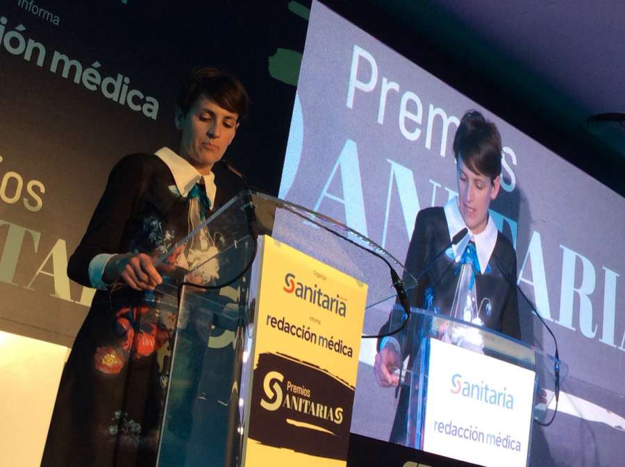 María Chivite recibe el «Premio Sanitaria» en la categoría de «política»