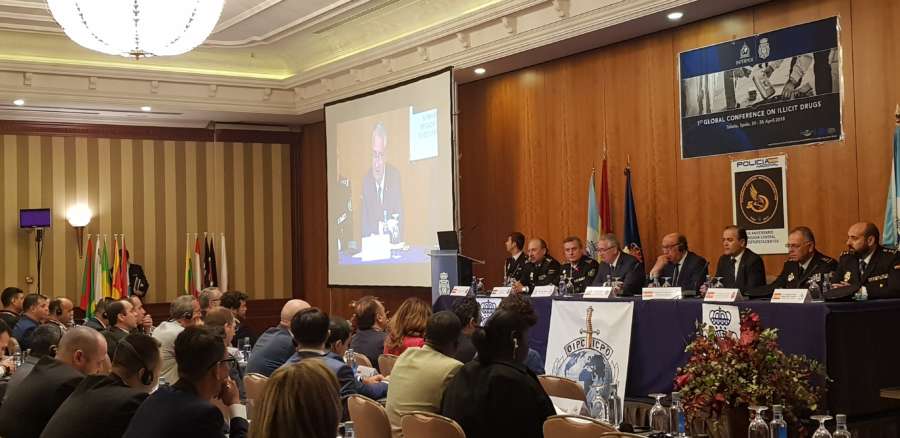 Policia Nacional inaugura la I conferencia mundial de INTERPOL sobre drogas en Todeldo