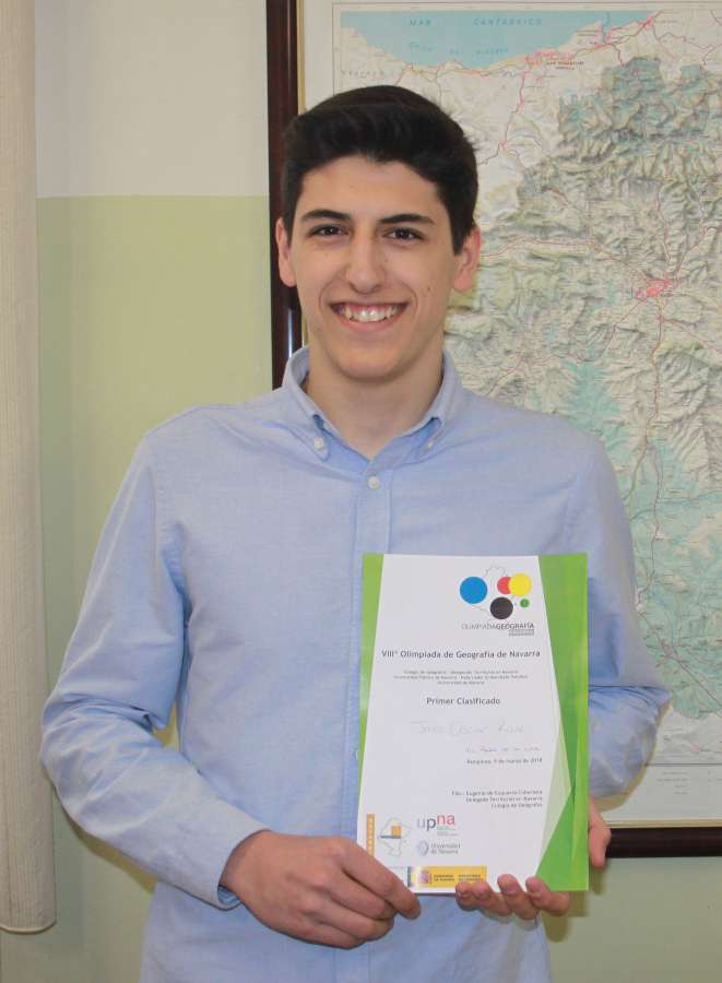 Jairo Císcar Ruiz, del IES Plaza de la Cruz, ganador de la Olimpiada de Geografía