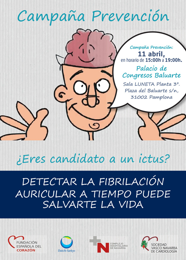 AGENDA: 11 de abril, en Baluarte, Campaña de Prevención del Ictus