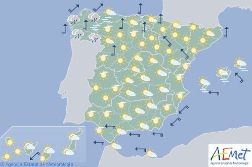 Hoy en España, un nuevo frente atlántico dejará lluvias fuertes en oeste de Galicia