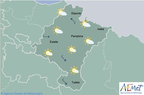 El tiempo hoy en Navarra con temperaturas en ascenso