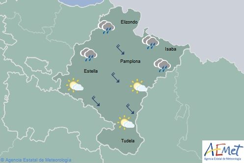 En Navarra viento fuerte, temperaturas en descenso