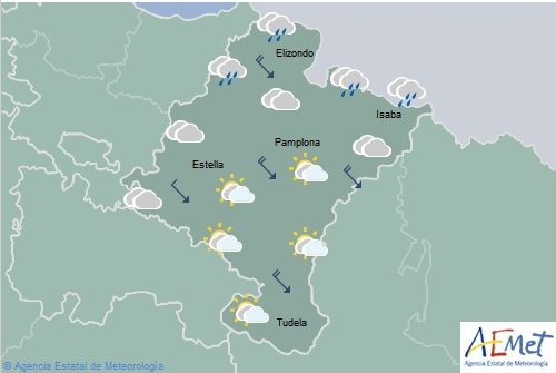 El tiempo hoy en Navarra con temperaturas en descenso