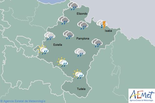 En Navarra nuboso, cota de nieve a 1.400 metros y temperaturas en notable descenso