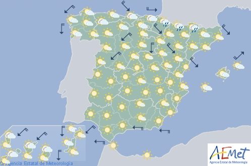 Hoy en España ascenso de temperaturas