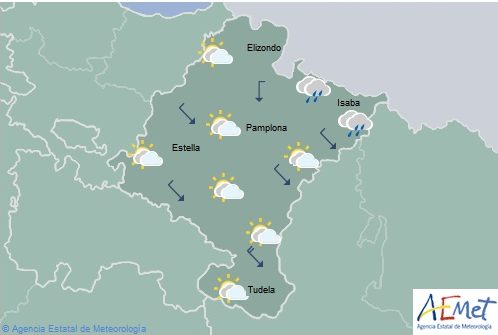 En Navarra nuboso con apertura de claros, temperaturas máximas sin cambios