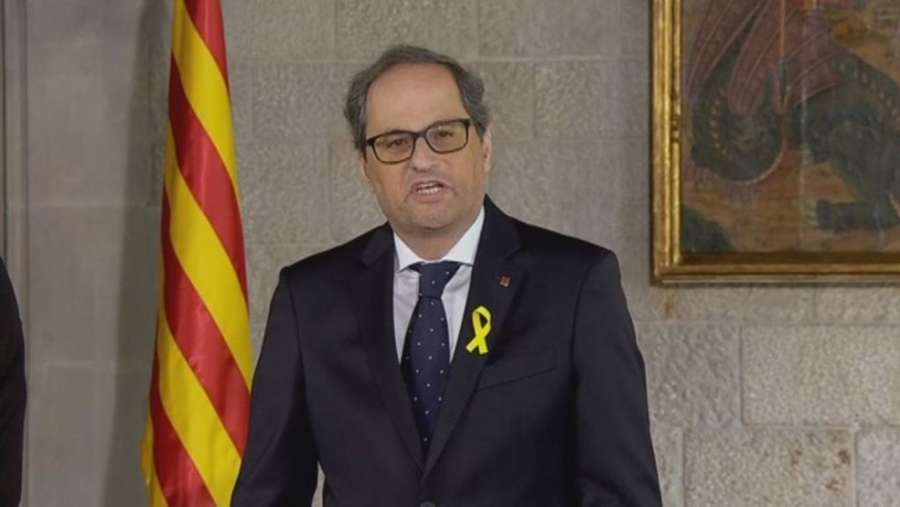 Torra dejará en manos del Parlamento catalán la decisión de abrir las prisiones