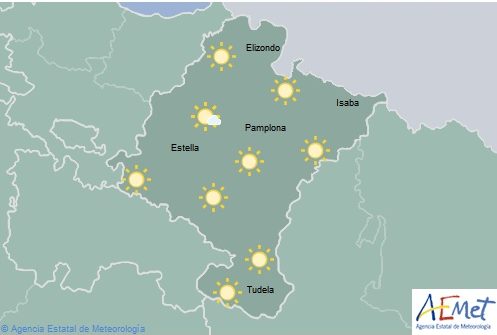 En Navarra despejado y aumentan las temperaturas