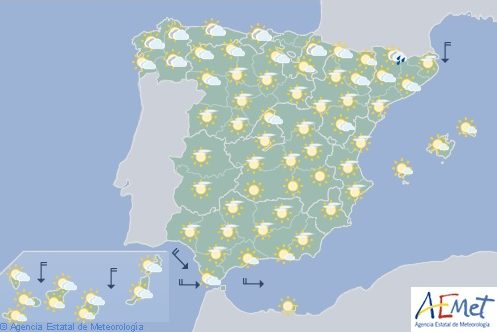 Hoy en España, crece la nubosidad en el tercio norte y disminuye el calor al suroeste