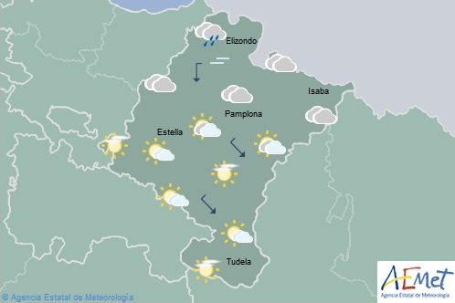 En Navarra descenso de temperaturas máximas, nubosidad en aumento