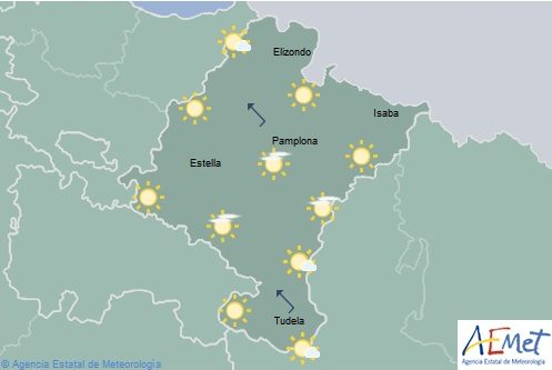 En Navarra continúan las temperaturas en aumento