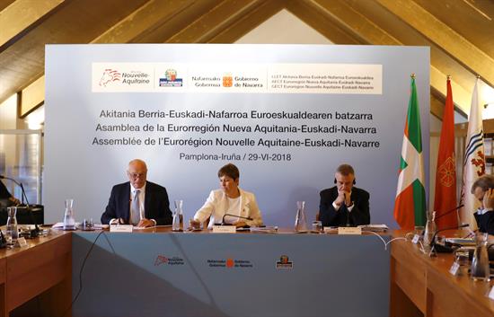 Navarra asume la presidencia de la Eurorregión Nueva Aquitania-Euskadi-Navarra hasta 2020