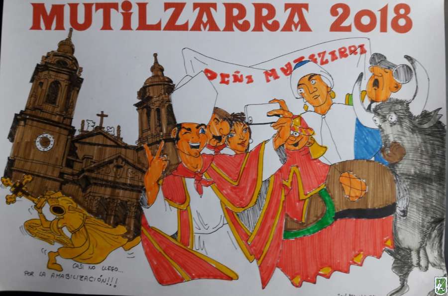 La Peña Multizarra presenta su pancarta San Fermín 2018 y reitera que se incluya el 'Riau Riau'