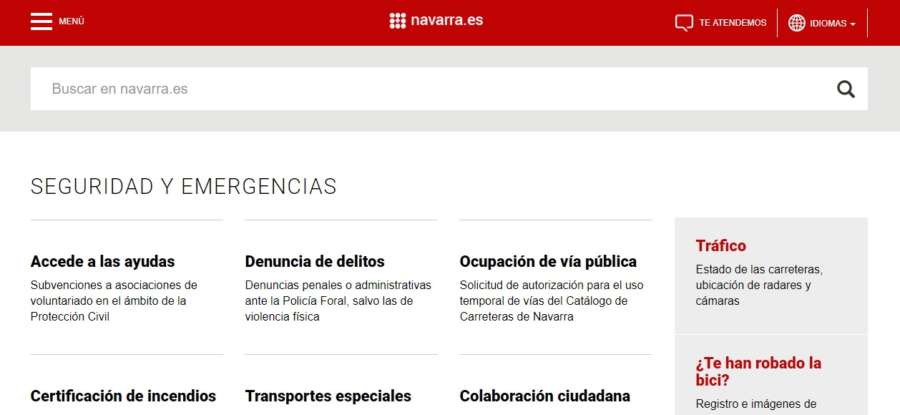 Entra en servicio la sede electrónica de seguridad del Gobierno de Navarra