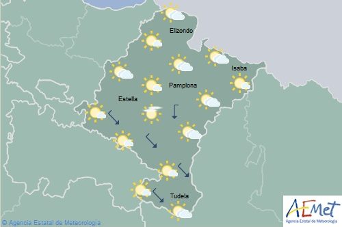 Lluvia en Pamplona instantes previos al Encierro, temperaturas sin cambios y en aumento en la Ribera