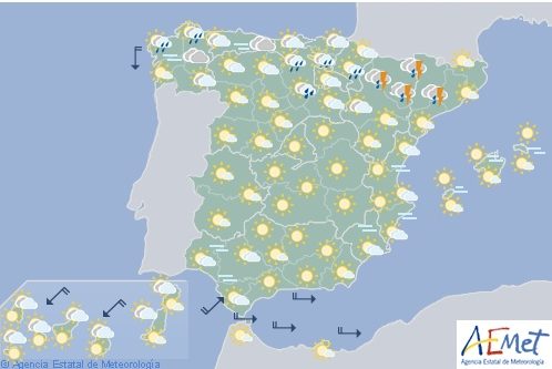 Hoy en España, precipitaciones y tormentas en el norte