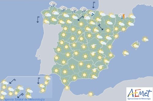 Hoy en España, calor intenso en el noreste y puntos de Castilla-La Mancha y Andalucía