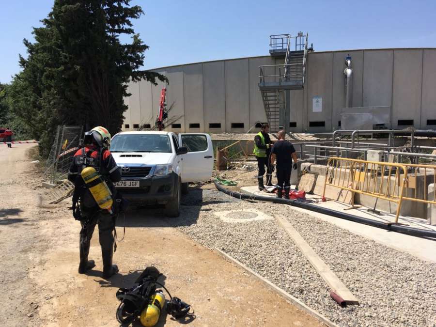 Dos trabajadores de 35 y 54 años fallecen en un accidente laboral en la depuradora de Corella (Navarra)