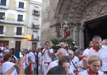 Multitudinaria procesión de Santa Ana en el Día Grande de las Fiestas de Tudela