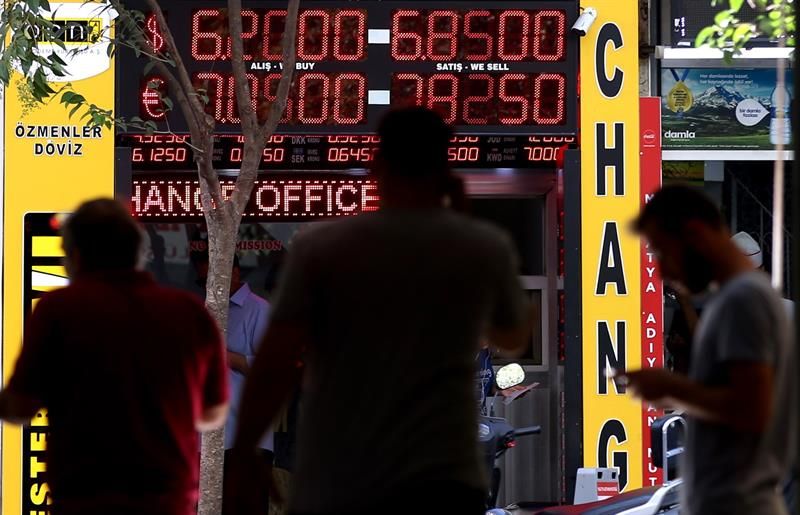La lira turca retrocede tras rebajar Moody's su nota a más de 30 firmas