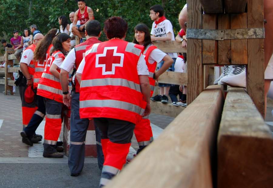 Atención y puestos de Cruz Roja en las fiestas de Tafalla