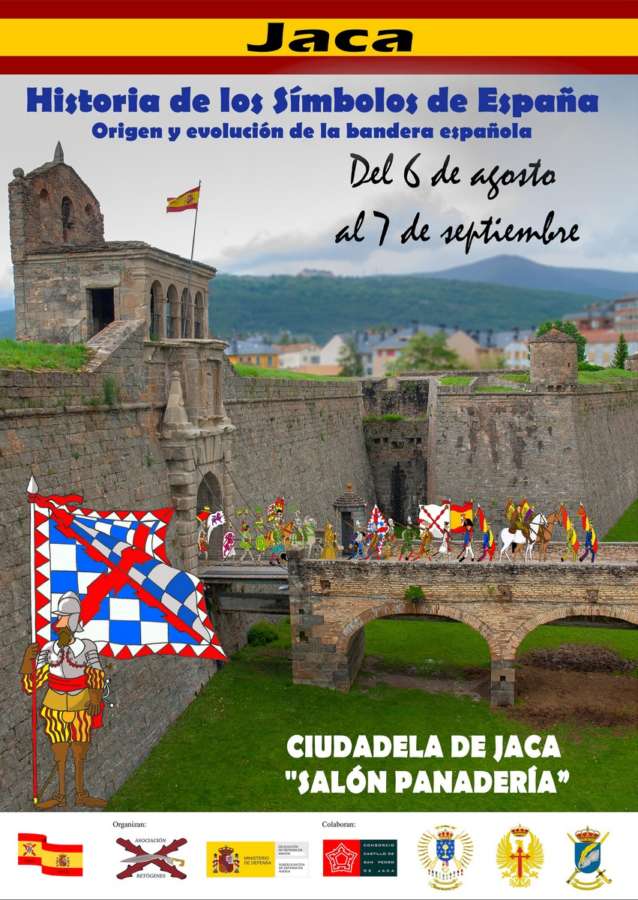 Exposición sobre la historia de la bandera y símbolos de España en Jaca (Huesca)