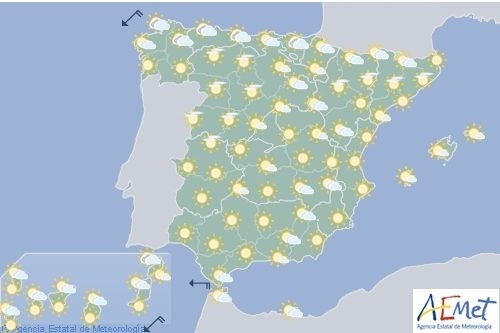 Hoy en España, probabilidad de tormentas en el este y en Baleares