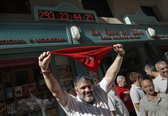 Vuelve a funcionar el reloj de la cuenta atrás para San Fermín