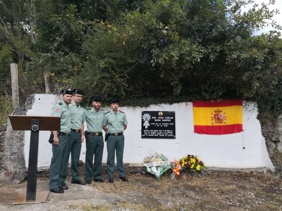XVI homenaje en memoria del Guardia Civil Juan Carlos Beiro asesinado por ETA en Leiza (Navarra)