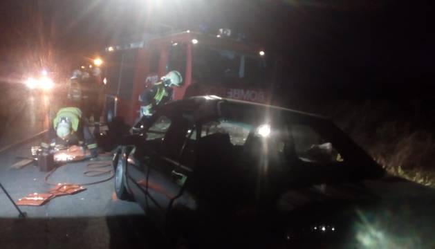Un hombre herido en colisión entre dos turismos entre Corella y Cintruénigo