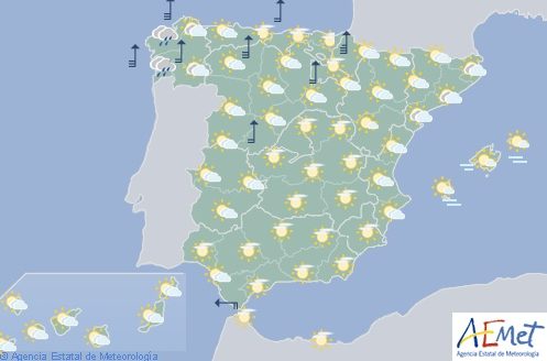 Hoy en España, viento fuerte en litoral gallego y cantábrico