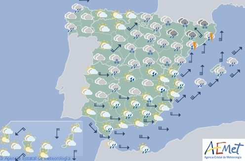 Hoy en España persiste la inestabilidad, con tormentas muy fuertes en el sur