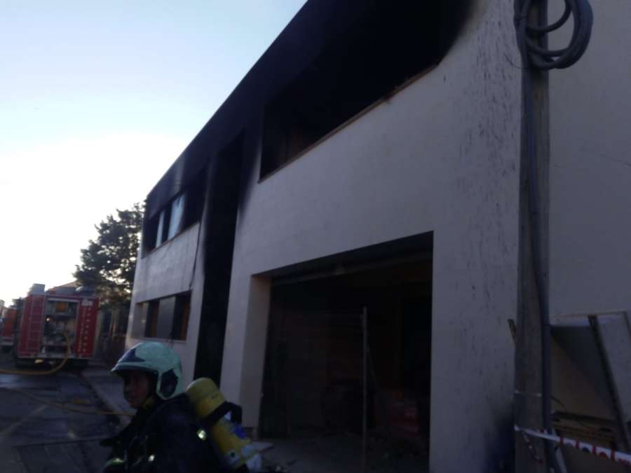 Incendio, sin heridos, causa daños en vivienda en construcción en Murchante