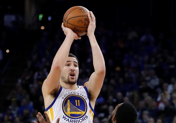 124-149. Thompson logra récord en la NBA con 14 triples y ganan los Warriors