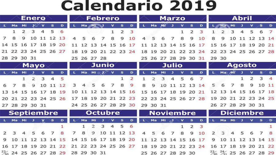 El calendario laboral de 2019 tendrá 8 festivos con dos puentes nacionales