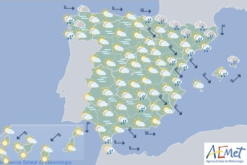 Hoy en España, rachas de viento fuertes en Bajo Ebro, Pirineo, Ampurdán y Menorca