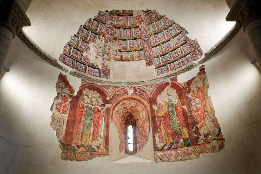 Concluye la reproducción de las pinturas de la iglesia de San Martín de Artáiz en Unciti (Navarra)