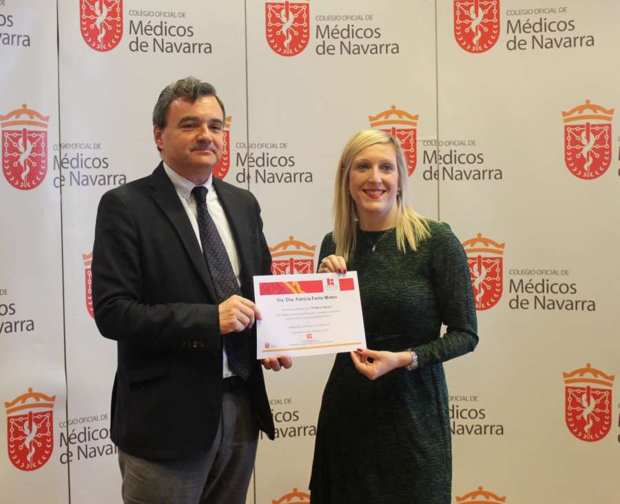 Patricia Fanlo Mateo, ganadora de la VII Beca Senior del Colegio de Médicos de Navarra