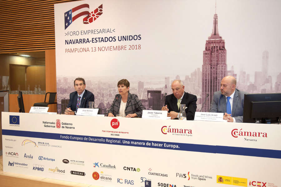Barkos señala la importancia de EEUU para mercado exterior y más tras Brexit