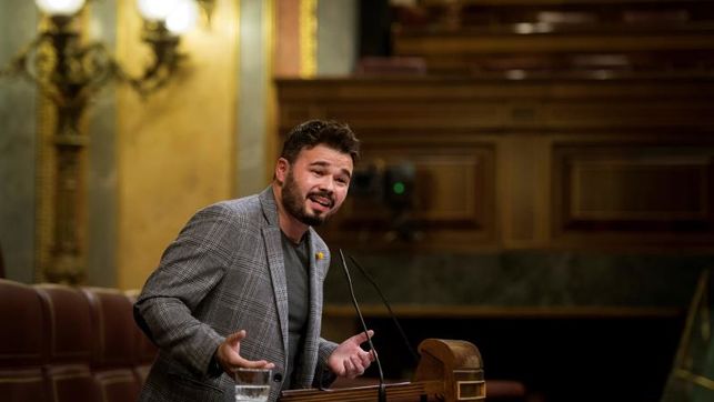Rufián, expulsado del pleno del Congreso tras un rifirrafe con Josep Borrell