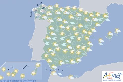 Hoy en España, nieblas en las dos mesetas y depresiones del nordeste, temperaturas sin cambios
