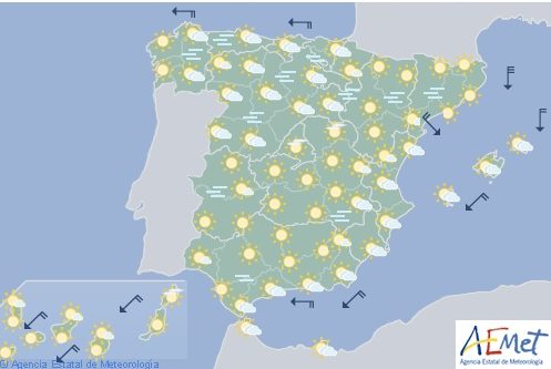 Hoy en España, nieblas persistentes en Huesca y Lérida, viento fuerte en Ampurdán y Baleares