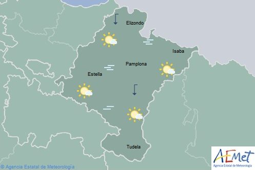 En Navarra poco nuboso con aumento de temperaturas en el noroeste, riesgo de aludes entre 2 y 3