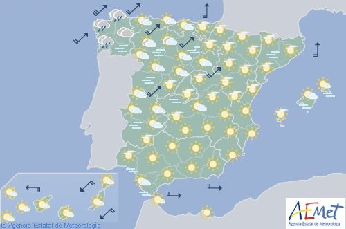 Hoy en España, probabilidad de vientos fuertes y de lluvias persistentes en  Galicia